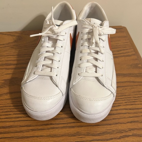 Nike Shoes - Nike Blazer Low Platform White and Bronze Women's Sneakers